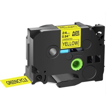 TZE651 Brother - noir, jaune - ruban cassette compatible
