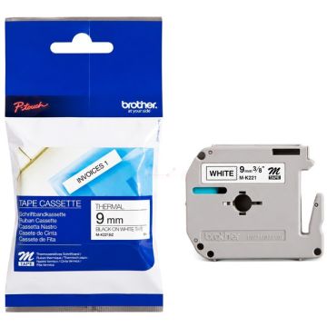 MK221BZBrother - noir, blanc - ruban cassette de marque