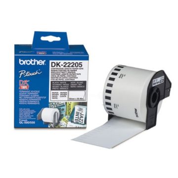 DK22205Brother - blanche - étiquettes de marque