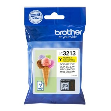 LC3213YBrother - jaune - cartouche de marque