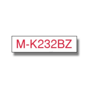 MK232BZBrother - rouge, blanc - ruban cassette de marque