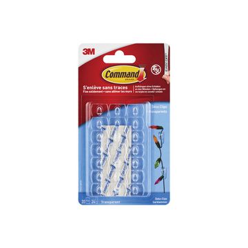 3M Command Clip décoratif, plastique taille: XS, transparent