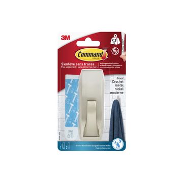 3M Command Crochet pour salle de bain métal "Modern", argent