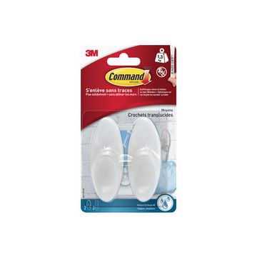 3M Command Crochet pour salle de bain, plastique, blanc