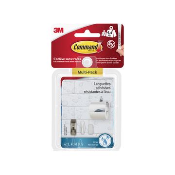 3M Command Languette adhésive pour salle de bain, assorti