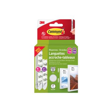 3M Command Languettes de fixation pour cadres, multipack M/L