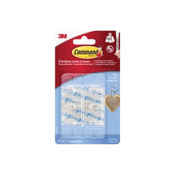 3M Command Mini-crochet, plastique, taille: S, transparent