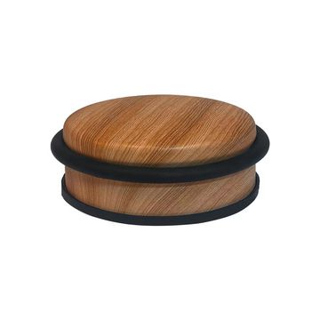 ALBA Butoir de porte, en acier, diamètre: 102 mm, effet bois