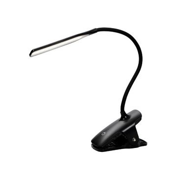 ALBA Lampe de lecture LED rechargeable "LEDCLIP", noir
