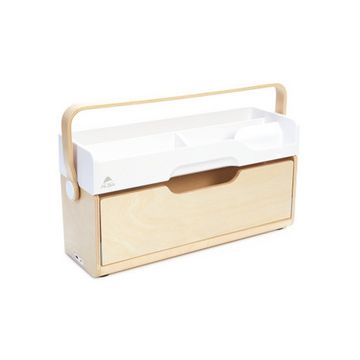 ALBA Module de rangement portable ERGOBOX, hêtre/blanc