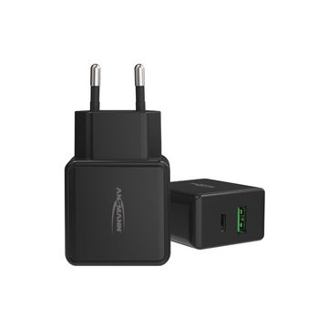 ANSMANN Chargeur USB Home Charger HC218PD, 2x port USB, noir
