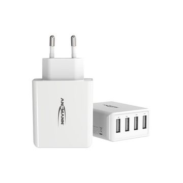 ANSMANN Chargeur USB Home Charger HC430, 4x port USB, blanc