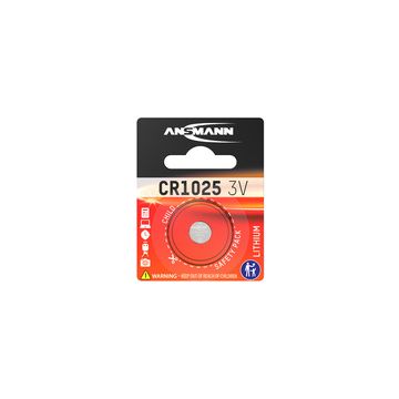 ANSMANN Pile bouton au lithium CR1025, 3 Volt, blister d'1