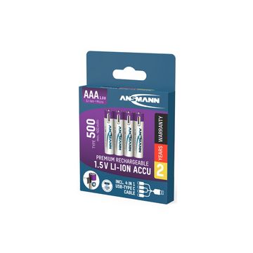 ANSMANN Piles Li-Ion micro AAA avec prise USB-C femelle