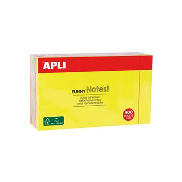 APLI Cube de notes adhésives "FUNNY Notes!", 125 x 75 mm