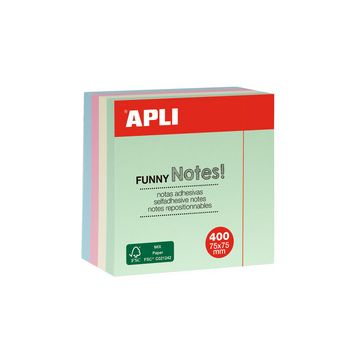 APLI Cube de notes adhésives "FUNNY Notes!", 75 x 75 mm
