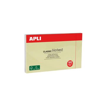 APLI Notes adhésives "CLASSIC Notes!", 125 x 75 mm, jaune