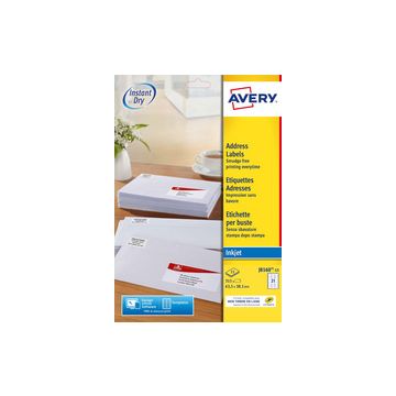 AVERY Etiquette d'adresse jet d'encre, 63,5 x 33,9 mm, blanc