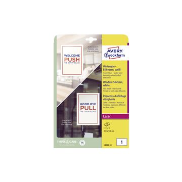AVERY Zweckform Etiquette d'affichage vitrophanie, blanc