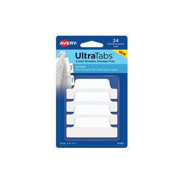 AVERY Zweckform Onglet adhésif UltraTabs blanc, 63,5 x 25 mm