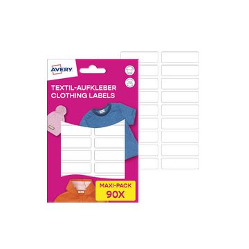 AVERY Étiquette pour textile, 13 x 45 mm, Maxi-Pack, blanc