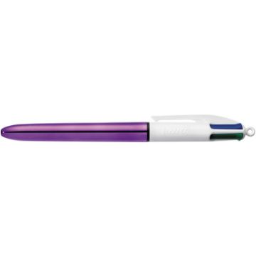 BIC Stylo à bille 4 Colours Shine, 0,32 mm, violet