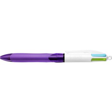 BIC Stylo à bille rétractable 4 Colours Grip Fun