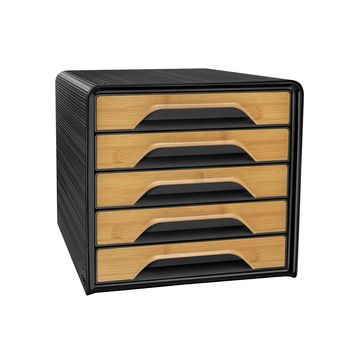CEP Bloc de classement Smoove Silva, 5 tiroirs, noir/bambou
