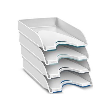 CEP Corbeille à courrier Nuance, format A4, pack de 4, blanc
