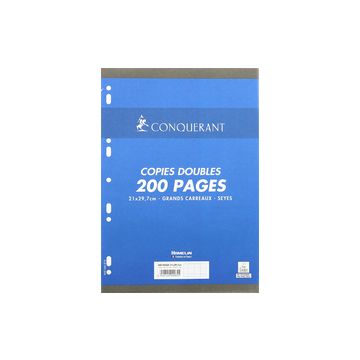 CONQUERANT SEPT Copies doubles, A4, Seyès, 200 pages