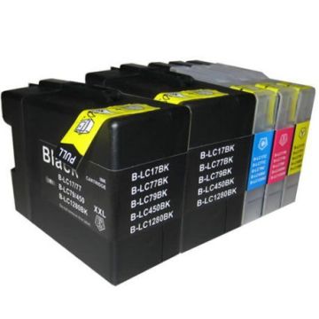 Multipack 5 cartouches (2xBK + C,M,Y) - Cartouches compatibles LC 1280 XL Brother