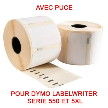 11354 / S0722540 Dymo - ruban cassette compatible (avec puce)