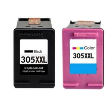 6ZA94AE / 305XL HP - multipack 2 couleurs : noire, multicouleur - cartouches à tête d&#039;impression compatibles