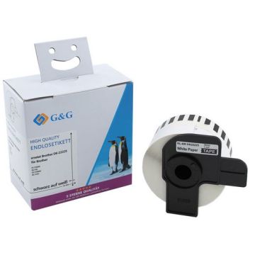 DK22225 Brother - blanc - ruban cassette compatible