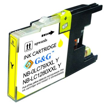 LC1280XLY Brother - jaune - cartouche compatible