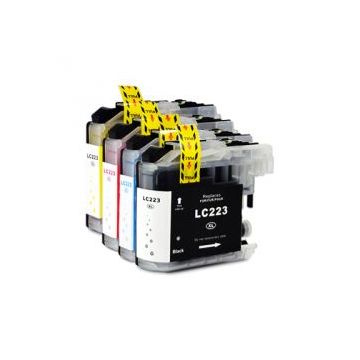 Multipack 4 cartouches (BK,C,M,Y) - Cartouches compatibles LC223 - Brother