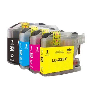 Multipack 4 cartouches (BK,C,M,Y) - Cartouches compatibles LC227XL - Brother