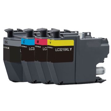 Multipack 4 cartouches (BK,C,M,Y) - Cartouches compatibles LC3219XL - Brother