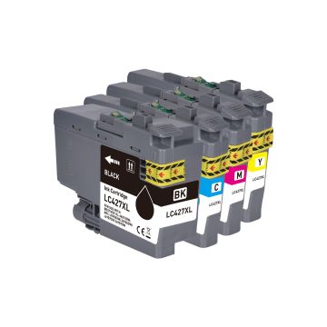 Multipack 4 couleurs (BK,C,M,Y) - Cartouches compatibles LC427XL - Brother