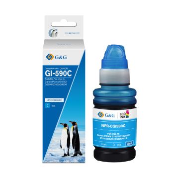 1604C001 / GI-590 C Canon - cyan - bouteille d'encre compatible