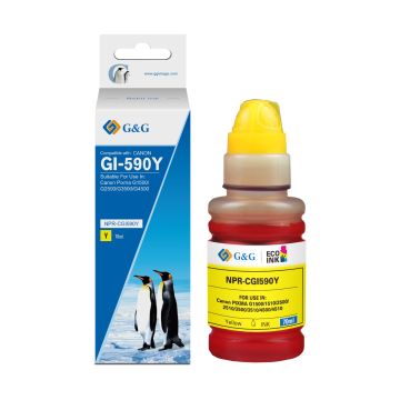 1606C001 / GI-590 Y Canon - jaune - bouteille d'encre compatible