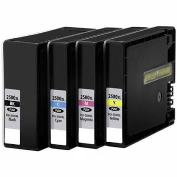 Multipack 4 couleurs (BK,C,M,Y) - Cartouches compatibles PGI 2500 XL - Canon