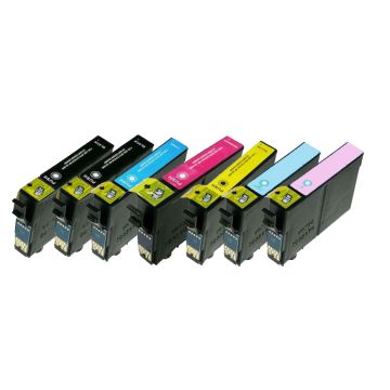 C13T08074011 / T0807 Epson - multipack 6 couleurs : noire, cyan, magenta, jaune - cartouches d'encre compatibles