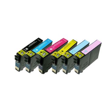 Multipack 6 cartouches (BK,C,M,Y,PM,PC) - Cartouches compatibles 24XL / C13T24384011 - Epson