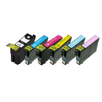Multipack 6 couleurs (BK,C,M,Y,PM,PC) - Cartouches compatibles 378XL / C13T37984010 - Epson