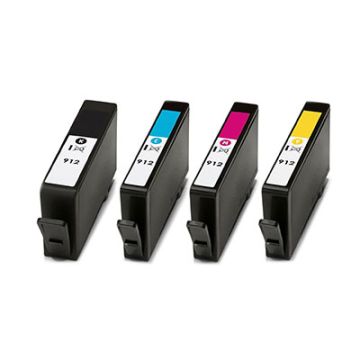 Multipack 4 couleurs (BK,C,M,Y) - Cartouches compatibles 912XL / 3YP34AE - HP