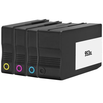 Multipack 4 couleurs (BK,C,M,Y) - Cartouches compatibles 953XL / 3HZ52AE - HP