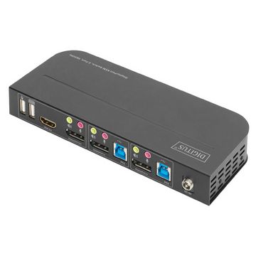DIGITUS Commutateur KVM, 2 ports, 2x entrée DP, 1x sortie DP