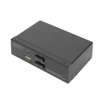 DIGITUS Commutateur KVM, 2 ports, simple affichage, 4K, HDMI