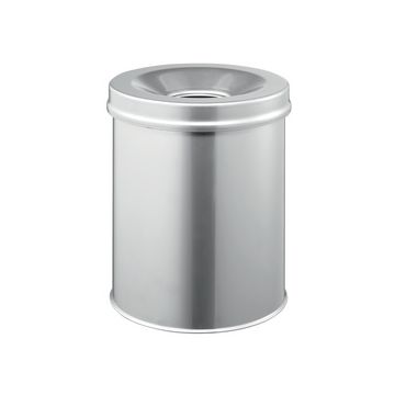 DURABLE Corbeille à papier SAFE, rond, 15 litres, argent